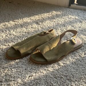 Olive green sandals